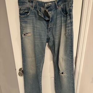 Moussy Light Blue Distressed Jeans